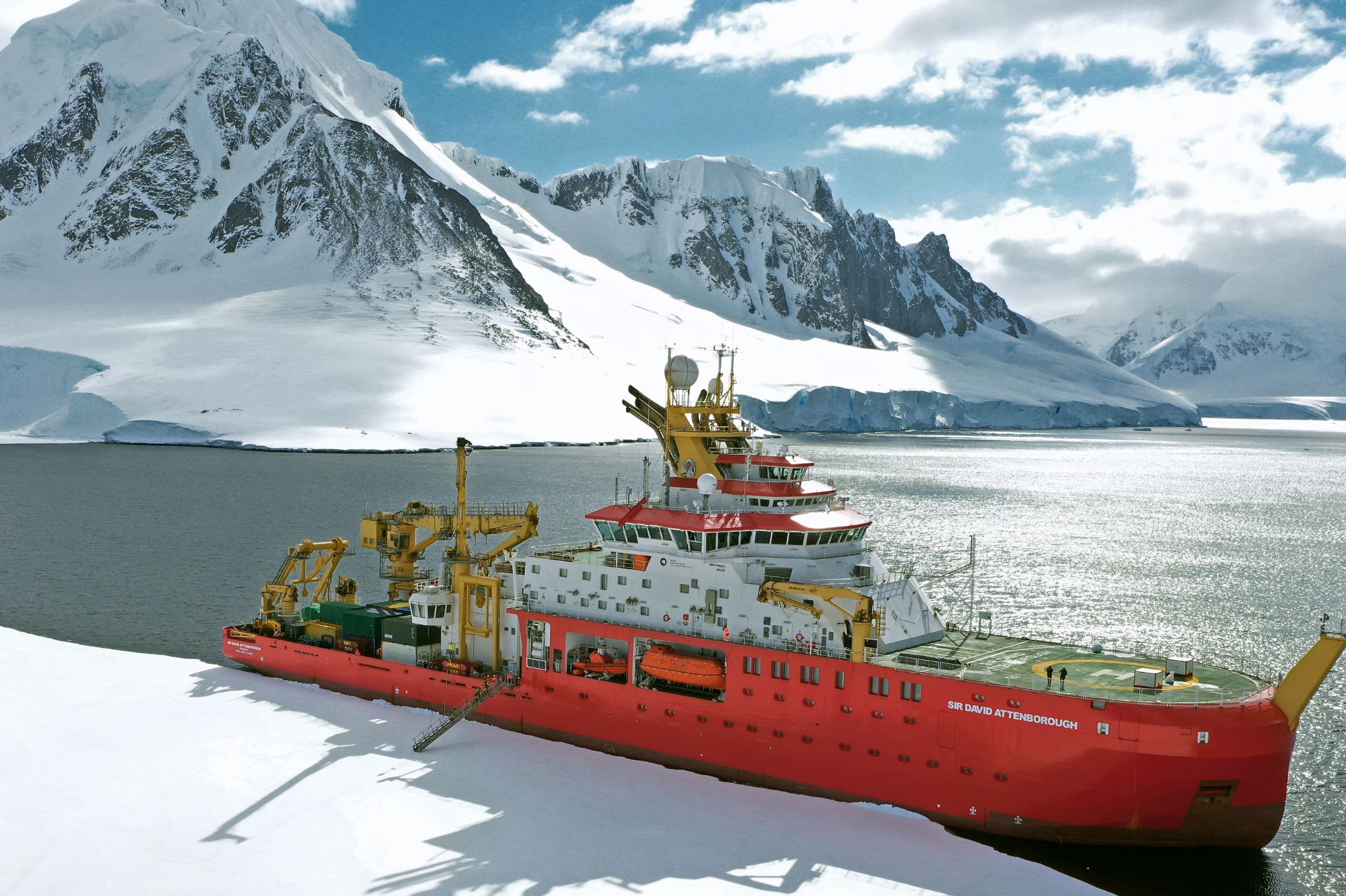Above: Our scientists will be on board the RSS Sir David Attenborough for the PICCOLO expedition. Image credit: British Antarctic Survey. 