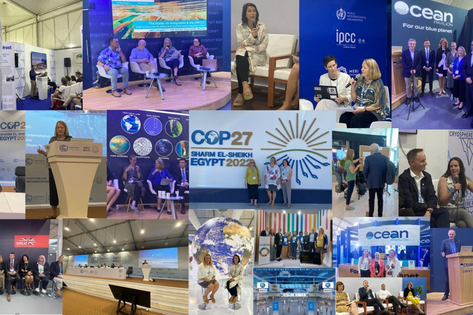 Image compilation of PML experts at COP27