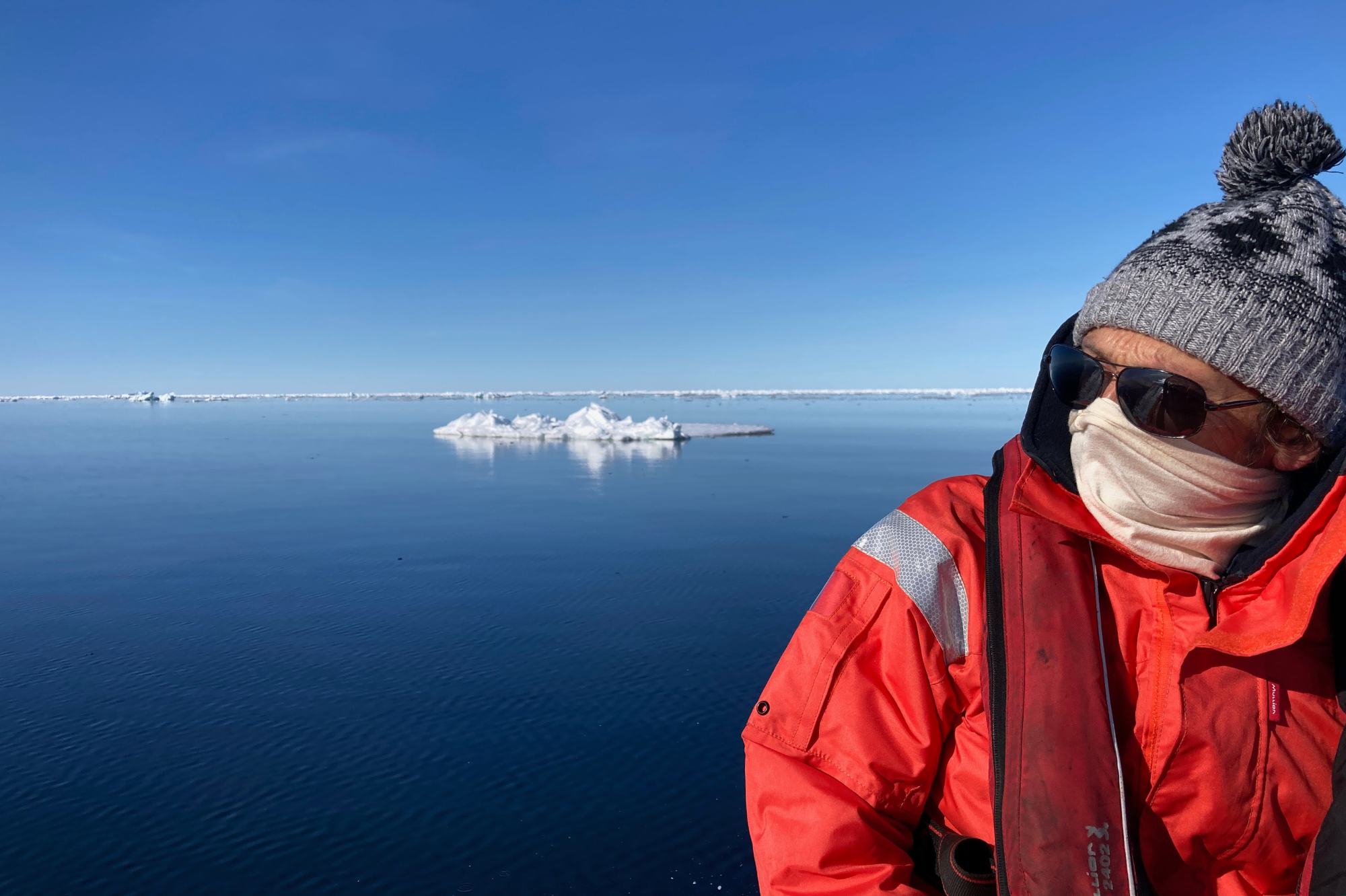 Dr Gavin Tilstone in the Arctic