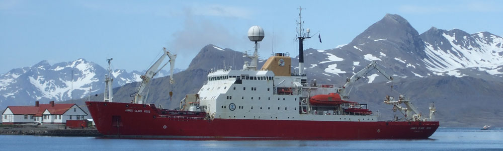 The RRS James Clark Ross, a scientific research vessel which has been used for many AMT cruises