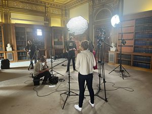 Filming at the Royal Society