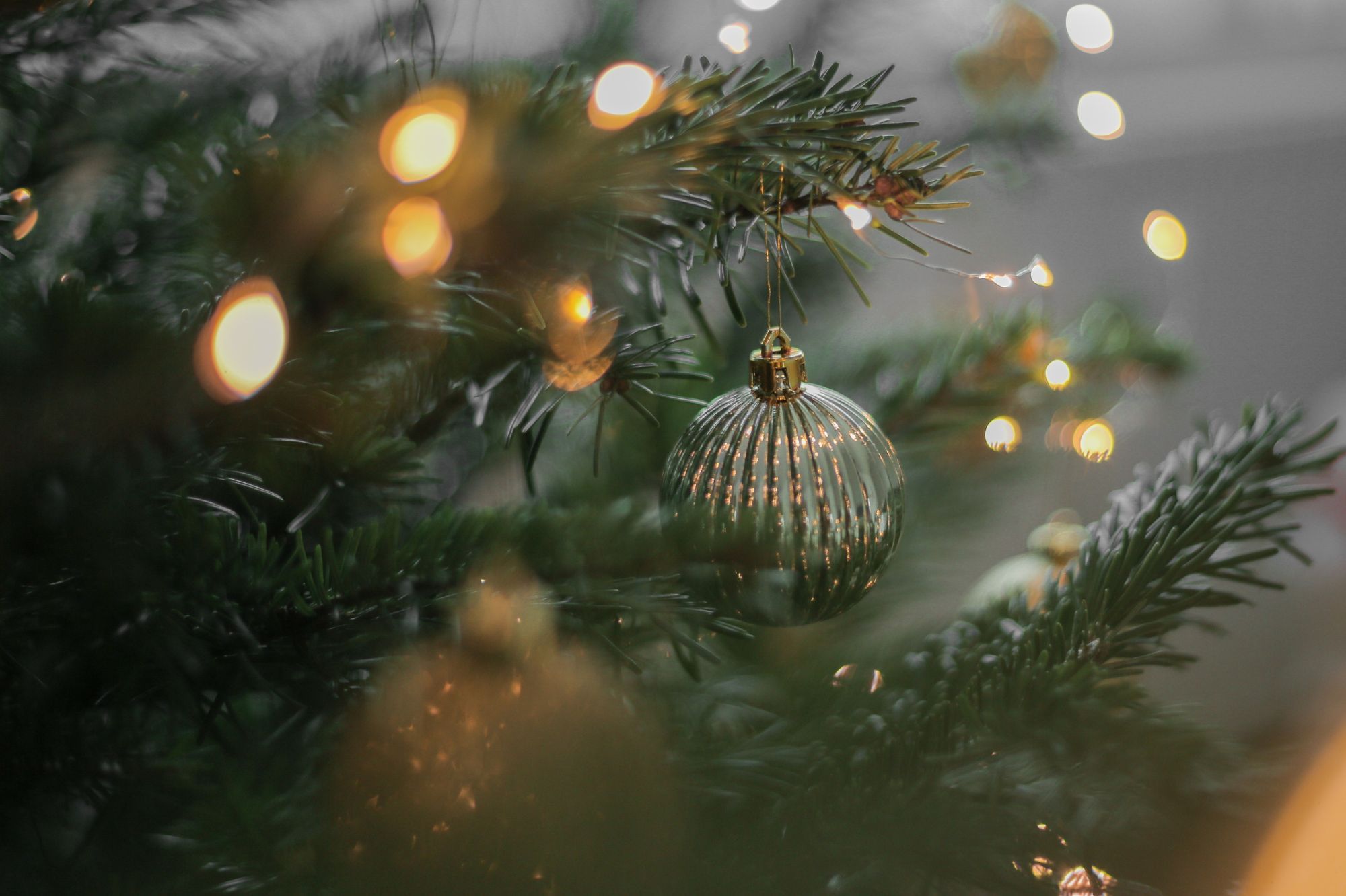 Image of Christmas tree and baubles
