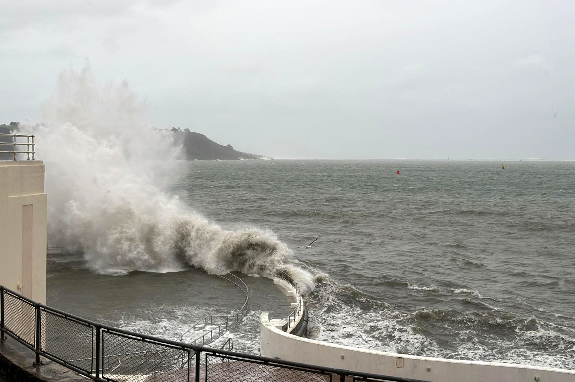Stormy conditions at Tinside Lido, Plymouth | Brian Mercer via Lee Merchant